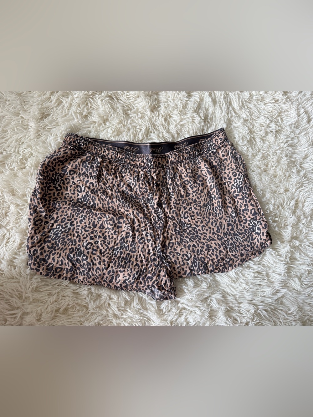 PINK Victoria’s Secret Leopard Print Boxer Sleep Shorts